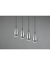 Lampadario Lineare Isola Farin 4 Luci Nichel Trio Lighting