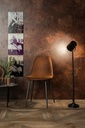 4x Sedia in similpelle con seduta marrone 44x50x84 cm