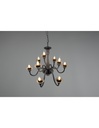 Lampadario Salone 9 Luci Nero Con Catena Elsa Trio Lighting