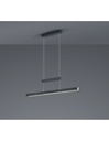 Lampadario Ufficio Moderno Trajan Doppio Led Touch Dimmer Nero E Ottone Trio Lighting