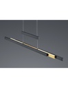 Lampadario Ufficio Moderno Trajan Doppio Led Touch Dimmer Nero E Ottone Trio Lighting