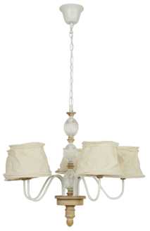 Lampadario in ferro e vetro cm 68 x 60 h