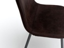 4x Sedia in similpelle vintage e seduta moka 44x50x84h cm