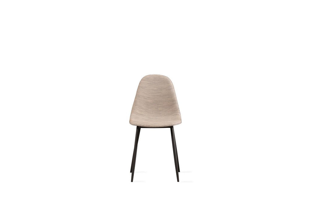 4x Sedia in similrattan con seduta beige 43x38x86,5h cm