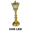 Gold led resin lamppost cm13x12,5h41,5