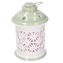 Lanterna ceramica verde tondo cmø11,5h17,5