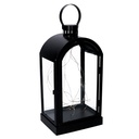 Lanterna led metallo nero cm20,2x15,2h38,5-46