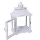 Lanterna legno bianco quadro cm24x16h39