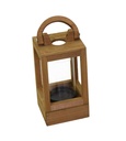 Lanterna legno naturale quadro cm16x16h36