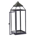 Lanterna metallo 1-3 nero quadro cm26,5x26,5h75