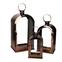 Lanterna metallo 1-3 rame rettangolare cm25x26h49-56