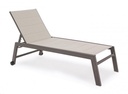 Lettino alto in alluminio con ruote Hilde coffee