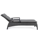 Lettino con cuscini Britton antracite  cm 205