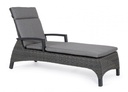 Lettino con cuscini Britton antracite  cm 205