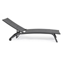Lettino da giardino in alluminio con ruote Antracite CLEOPAS 61x192x h96 cm