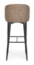 Sgabello bar tortora in ecopelle stile design
