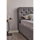 Letto matrimoniale contenitore Idra grigio scuro testiera con bottoni L 170 x P 207,5 X H 114 cm