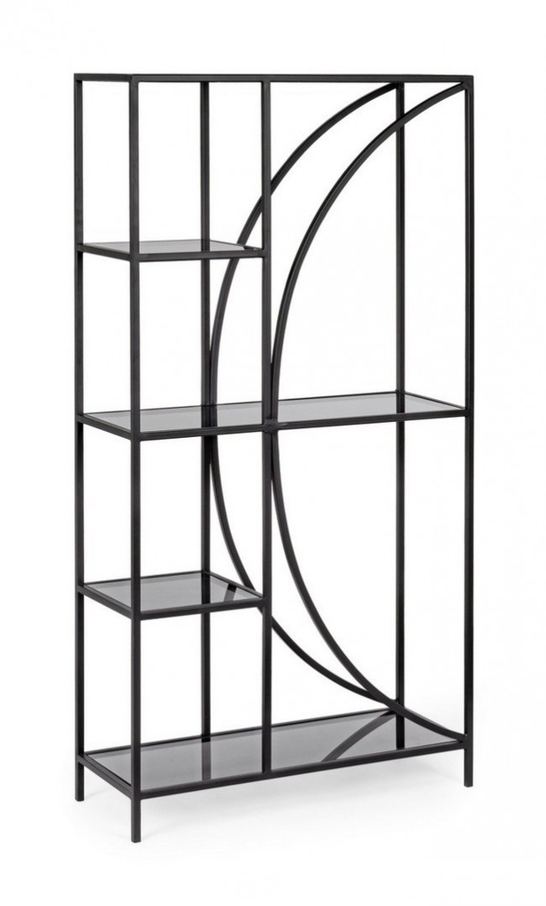 Libreria 4 piani metallo nero Korvet