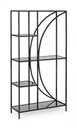 Libreria 4 piani metallo nero Korvet