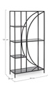 Libreria 4 piani metallo nero Korvet