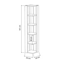 Libreria Angolare 5 Ripiani Light Mocha 34x34x161 cm