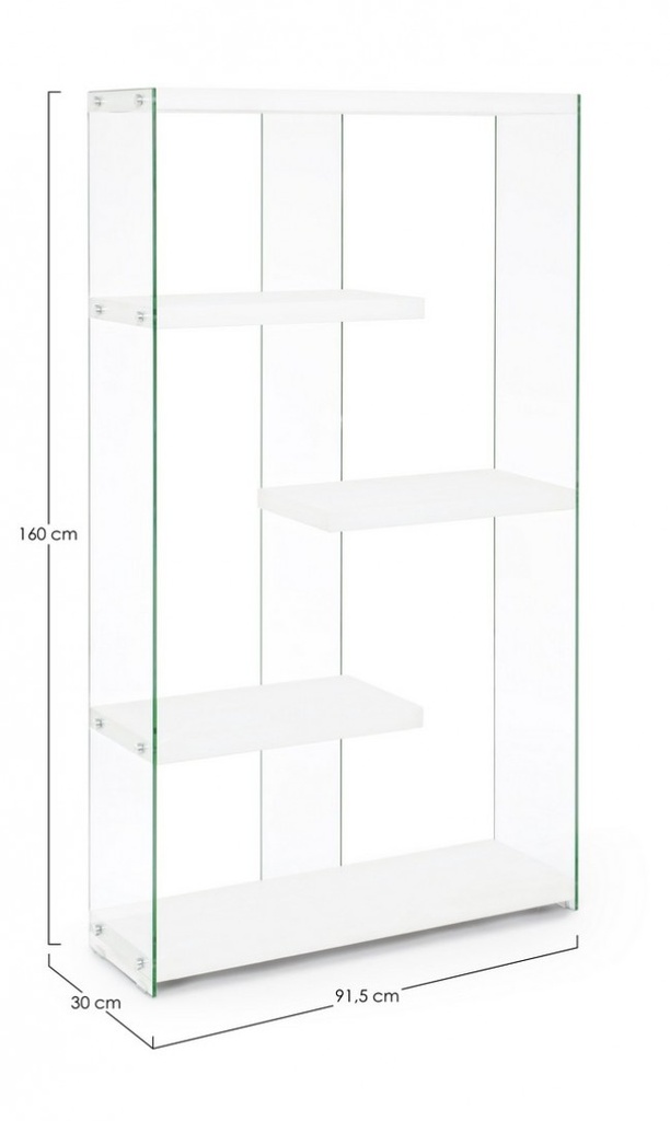Libreria Sury Bianco 91.5X30 H160