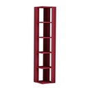 Libreria angolare Nati bordeaux 5 ripiani