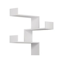 Libreria angolare a parete con 3 livelli bianca H 90 x P 22 x L 60 cm