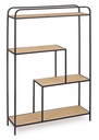 Libreria in acciaio Sagomata quattro ripiani Antracite ELYOT 85,5x25,5x h131 cm