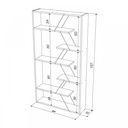 Libreria moderna moderna divisorio bianca cm 84x22x157 h