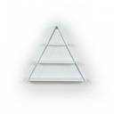 Libreria muro triangolare bacheca piramide bianca cm  cm 74 x 13 x 61h