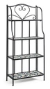 Libreria pieghevole Positano 4 piani in metallo stile country cm 57x28x133h