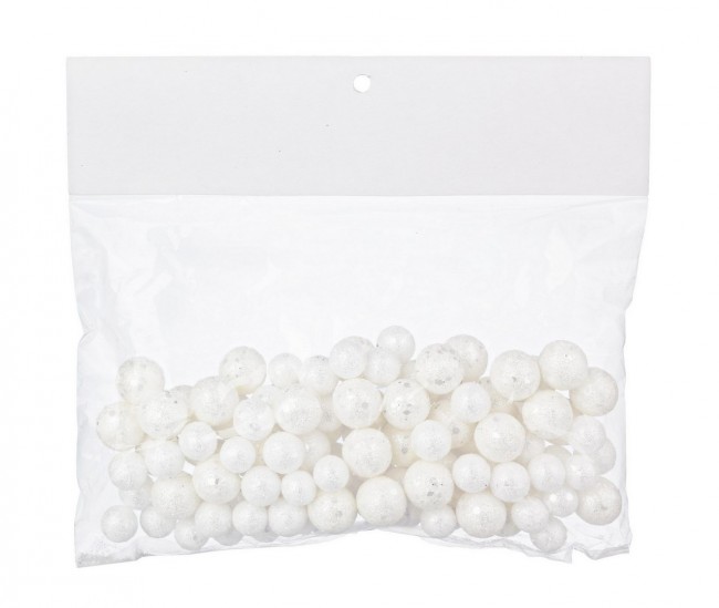 12x Blister Palline Decorative Bianco