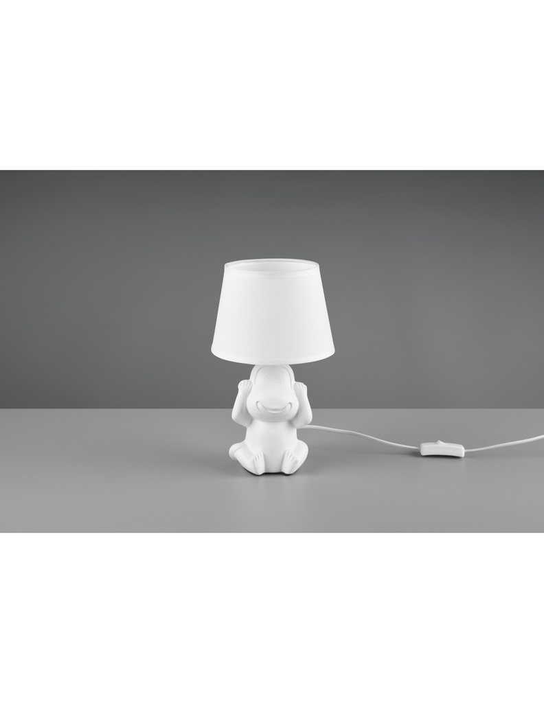 Lume Scimmietta Ceramica Bianca &quot;Non Sento&quot; Nilson Trio Lighting