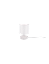 Lumetto Bianco Moderno Ceramica Paralume Tessuto Marie Trio Lighting