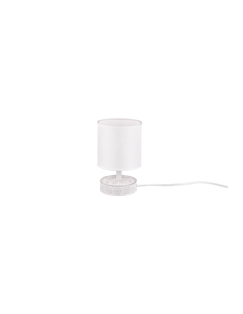 Lumetto Bianco Moderno Ceramica Paralume Tessuto Marie Trio Lighting