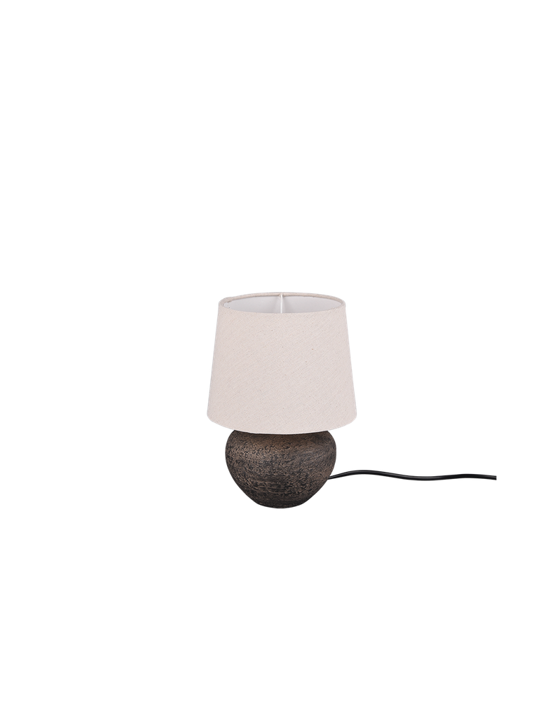 Lumetto Ceramica Marrone Paralume Beige Lou Trio Lighting