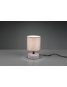 Lumetto Marrone Moderno Base Ceramica con Paralume Tessuto Marie Trio Lighting
