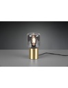 Lumetto Moderno Base Ottone e Paralume Vetro Fumé Trio Lighting