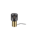 Lumetto Moderno Base Ottone e Paralume Vetro Fumé Trio Lighting