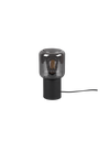 Lumetto Nico Base Cilindro Nero e Paralume Vetro Fumè Trio Lighting