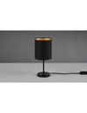 Lumetto Tavolo Jerry Nero Oro Paralume Cilindro Ø13 cm Trio Lighting