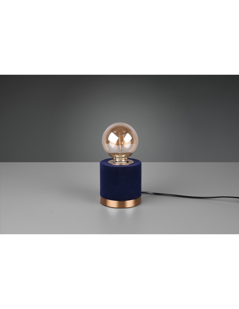 Lumetto Tavolo Judy Velluto Blu Ø11 cm Trio Lighting