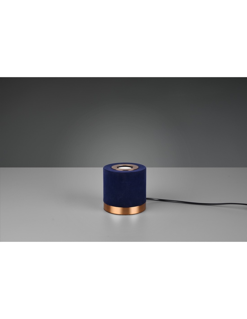 Lumetto Tavolo Judy Velluto Blu Ø11 cm Trio Lighting