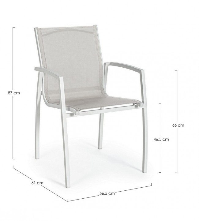6x Sedia C-Br Hilla Bianco Cloud Ld30 -