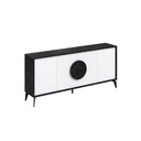 Madia Gora 180x35.6x82 cm Struttura Bendir con Ante Bianche
