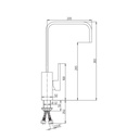 Miscelatore da cucina Paini 78CN579 COX cromato satinato 26.4 cm, 20 cm, 5 cm