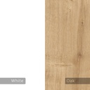 Mobile TV Klappe rovere con ante bianche e mensole 56,50 cm x 125,50 cm x 33 cm