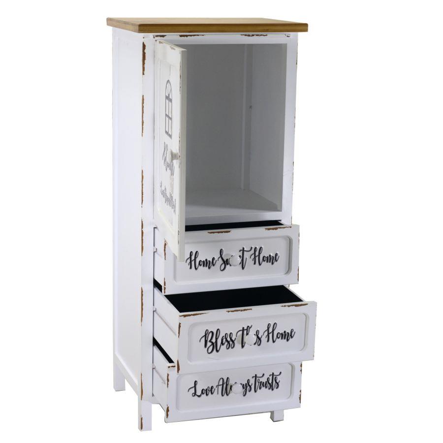 Mobile Home 1 anta e 3 cassetti 50x30x120h cm