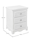 Mobile cassettiera 3 cassetti legno bianco Blanc cm 40 x 34 x 63,5
